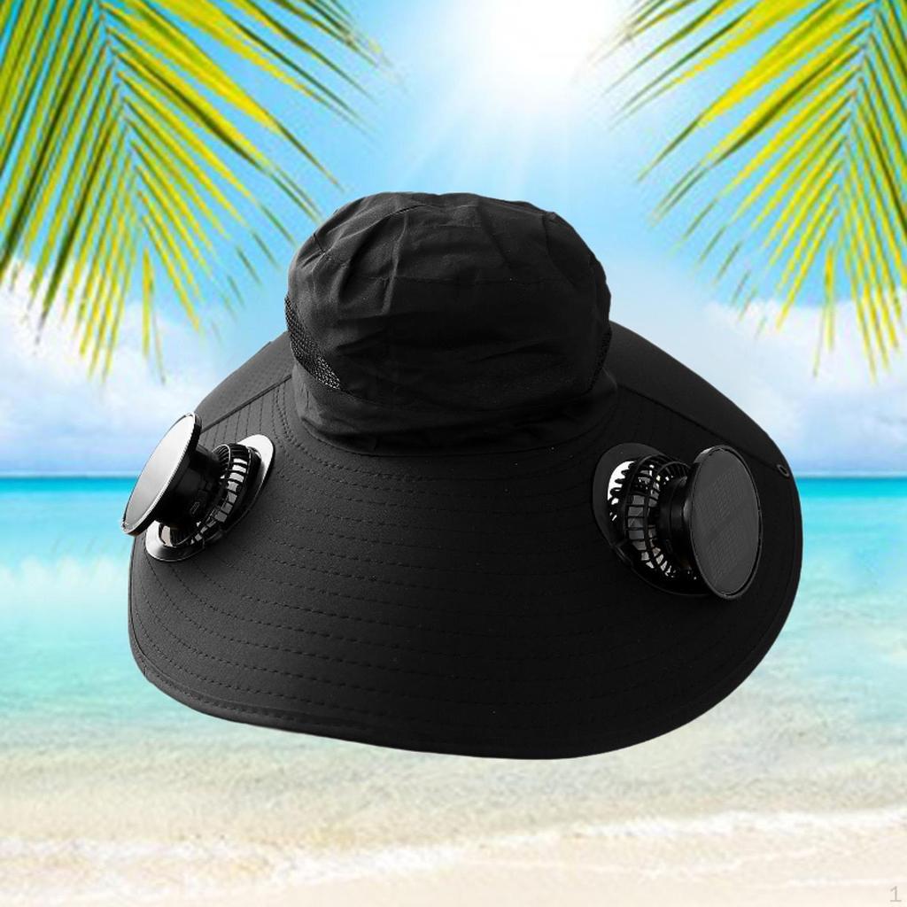 Fan-Equipped Bucket Hat for Men and Women with Adjustable Features