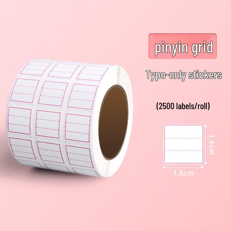 Multifunctional Correction Tape for Elementary Students - Pinyin, Tian Zi Ge, Mi Zi Ge, and English Fixes, No Residue