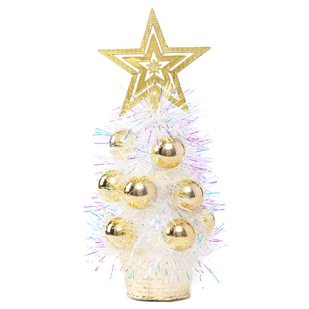 

1 шт. Светящиеся рождественские елки, красивые искусственные рождественские елки, шерстяные мини-елочные украшения, праздничные принадлежности золотой