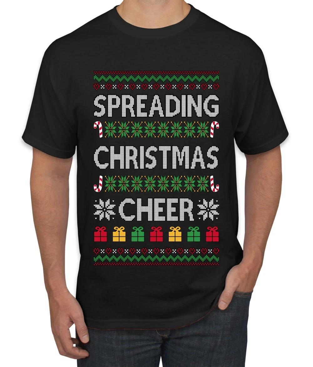 Spreading Christmas Cheer Couples Matching Ugly Christmas Men s T- Shirt S