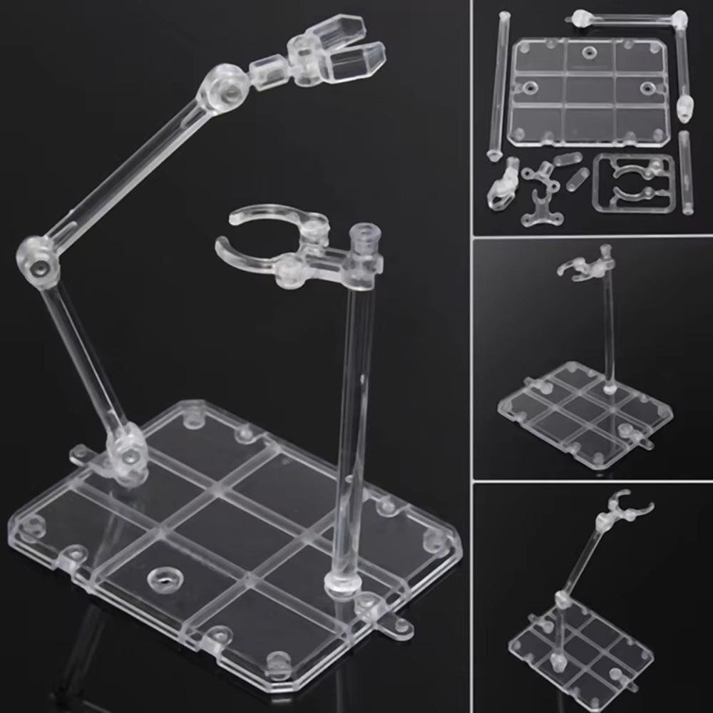 Transparent Action Figure Display Stand Assembly Movable Action Figure Base Rack PVC Gundam Models for HG 1/144 Cinema Game