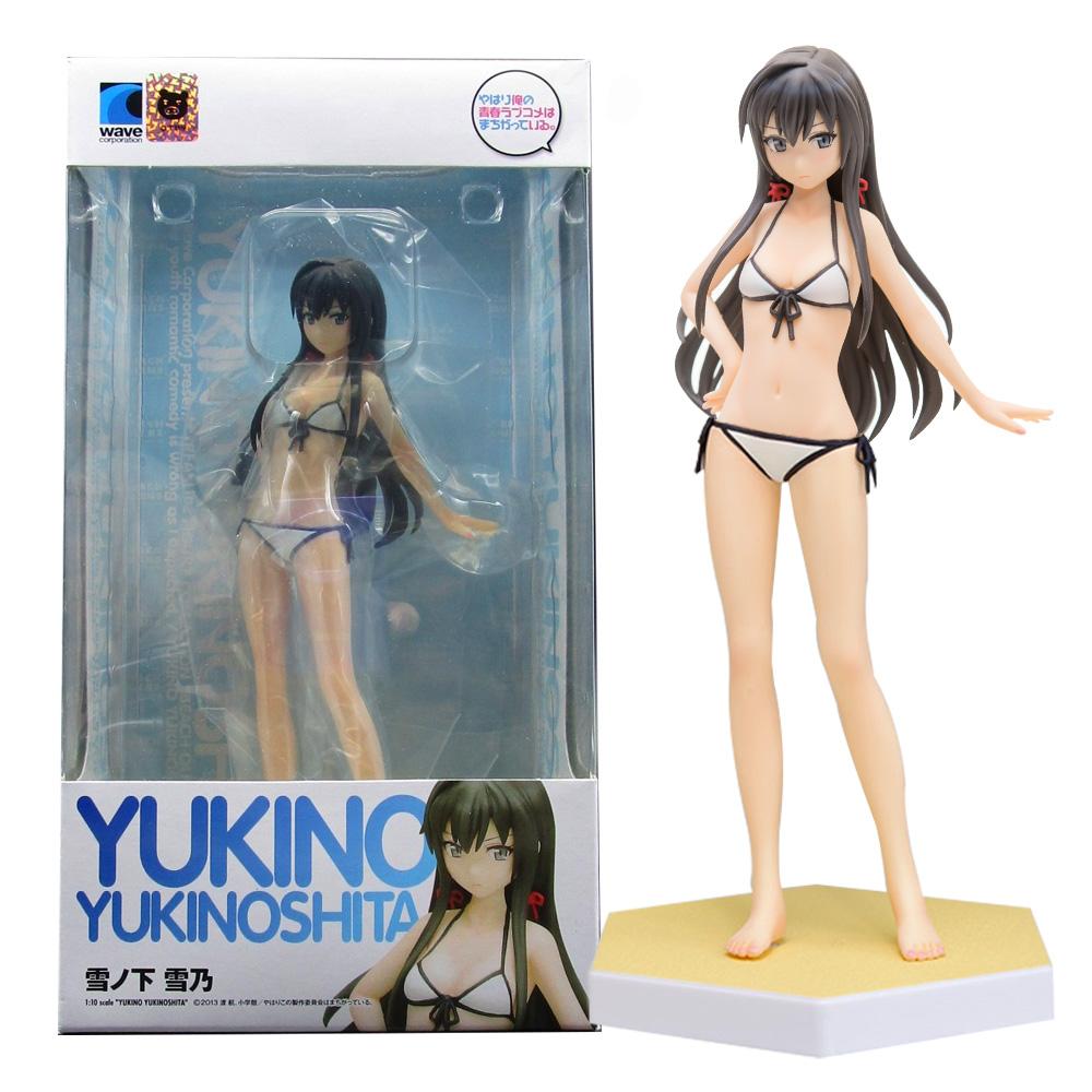 17CM Anime Yukinoshita Yukino Figure Yahari Ore no Seishun Love Comedy wa Machigatteiru Beach Queens 1/10 Swimsuit ver Doll Toys