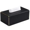 Elegant Striped Plastic Tissue Box