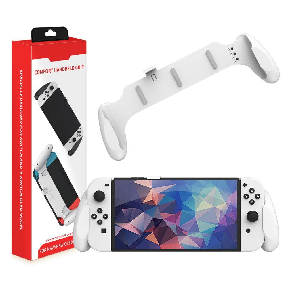 

Ручка для геймпада Switch OLED Host, задняя рукоятка, нескользящий защитный чехол для игровых аксессуаров Nintendo Switch OLED белый