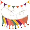 Festoni Bandierine in Cotone Crepe Colori Caramella Luminosi Per Asilo Nido Compleanni di Bambini Feste Eventi