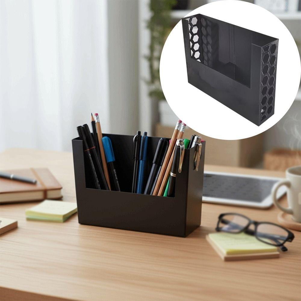 Black Color Remote Control Organizer Honeycomb Design Honeycomb Storage Box  Living Room