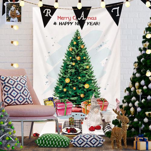 Tapestry Christmas Background Cloth Party Atmosphere Wall Hanging Cloth Bedroom Decoration Christmas Tree Tapestry