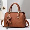 NICOLE & DORIS Women's Handbag, 2-Way, Shoulder Bag with Floral Charm, Waterproof PU Leather, Dividers, Back Pocket, Standing, Studs, Popular Gift,