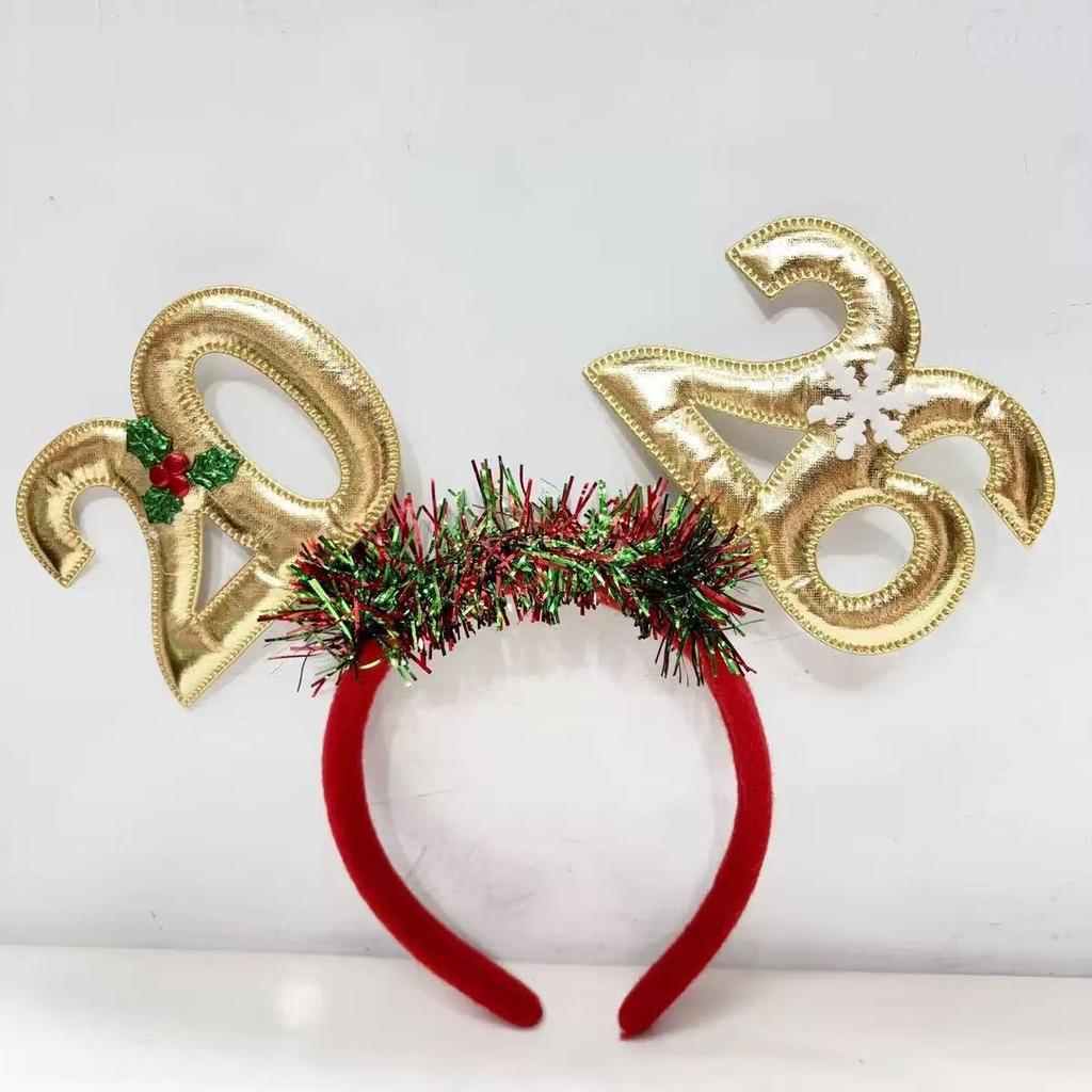 Sequin Headband Decorative Glitter Headbands New Year Headbands Plastic 2026 Headbands For New Year Celebration Christmas Party