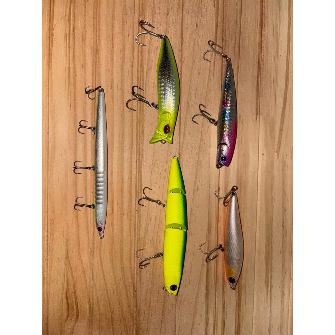 Used Sea bass lure 5 piece set bulk sale