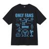 Only Fans Vtipná trička Módní Streetwear Grafické tričko Bavlna Krátký rukáv Humor Pop trička Unisex Y2k Estetika Pánské oblečení