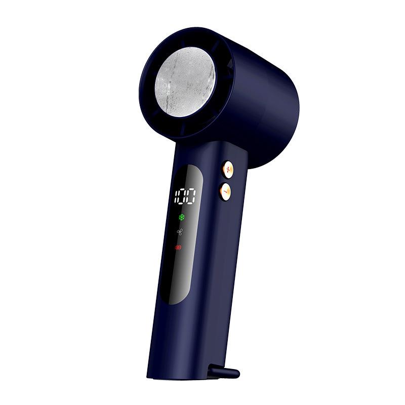 Portable High-Speed Mini USB Handheld Fan with Digital Display - Strong Wind and Long Battery Life