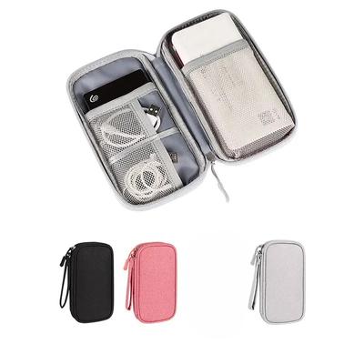 Borsa portaoggetti portatile in tessuto per cavi Power Bank, cavo digitale e auricolari, impermeabile