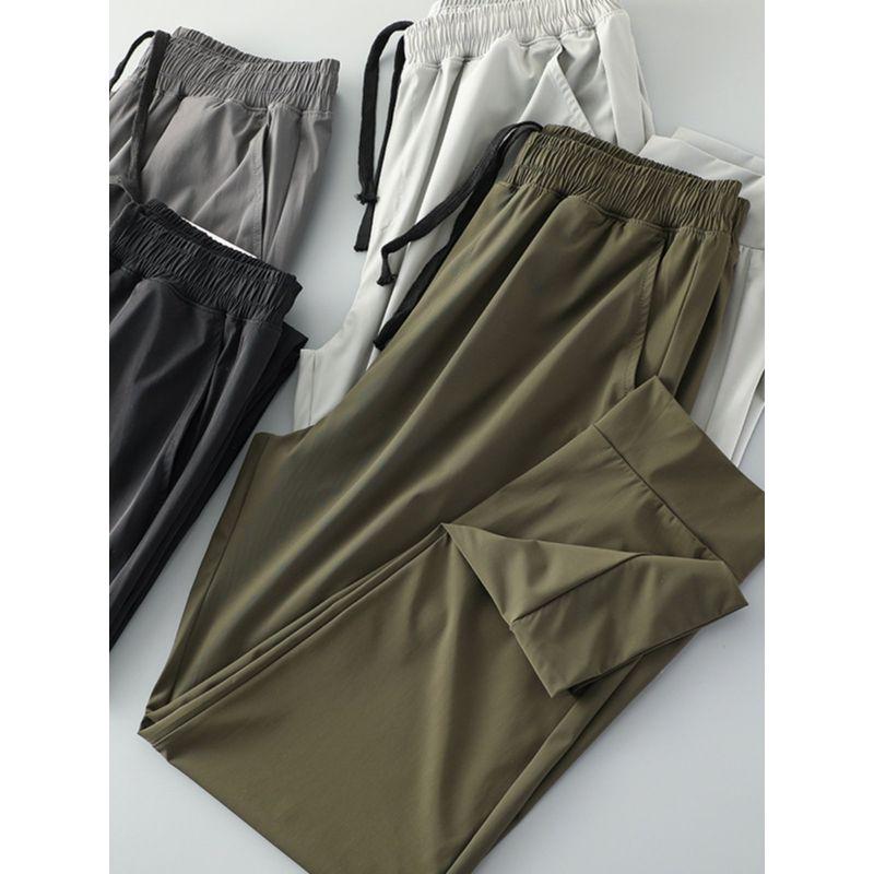 Quick-Drying Woven Breathable Ice Silk Export Men's Sweat Pants