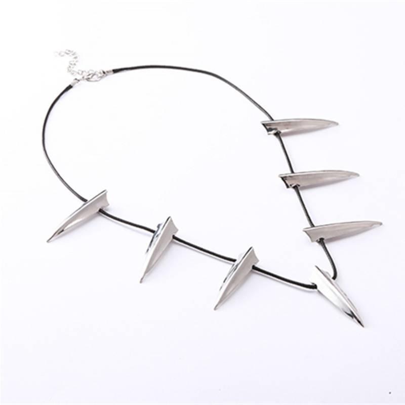 Elegante collar de aleación inspirado en Pantera Negra para hombres y mujeres