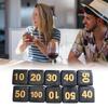 10Pcs/set 6 Sided Acrylic Dices Educational Rounded Corner Dices Dices Set, 14mm Solid Game Dices Set with Large Number