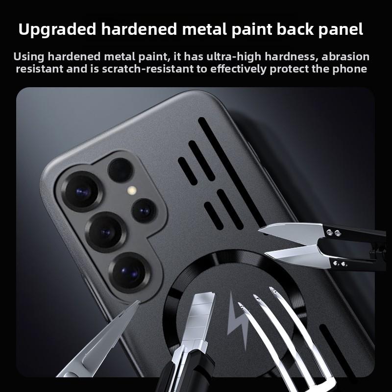 Heat Dissipation Magnetic Case For Samsung Galaxy S25 Edge S24 FE S23 S22 Plus Ultra For Magsafe Hard PC Back Cover