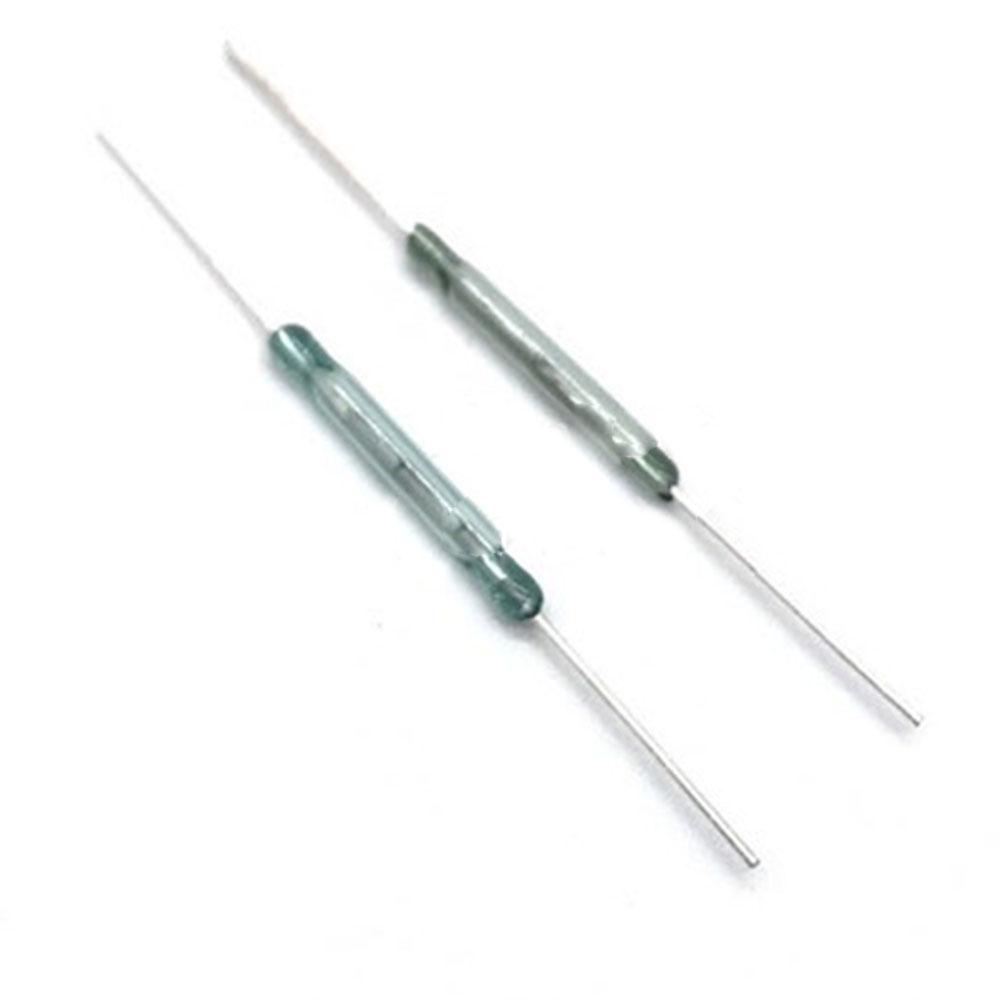 -60℃~+155℃ Reed Switch 100VDC/VAC 14*2mm Gold Foot-green Tube