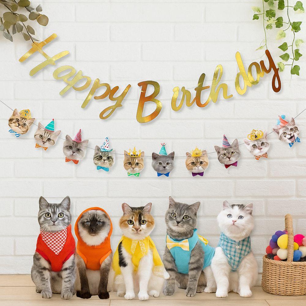 Paper Happy Birthday Banner Cartoon Pattern Animal Birthday Banner Kindergarten Decoration