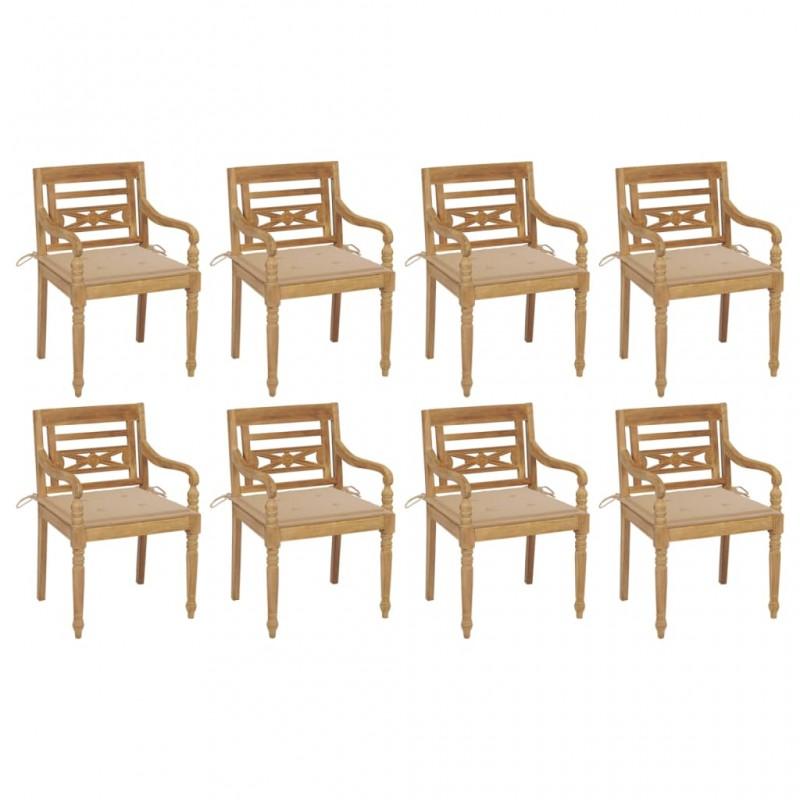Day and Night - Day and Night Batavia Chairs 8 Units Solid Teak Wood with Cushions