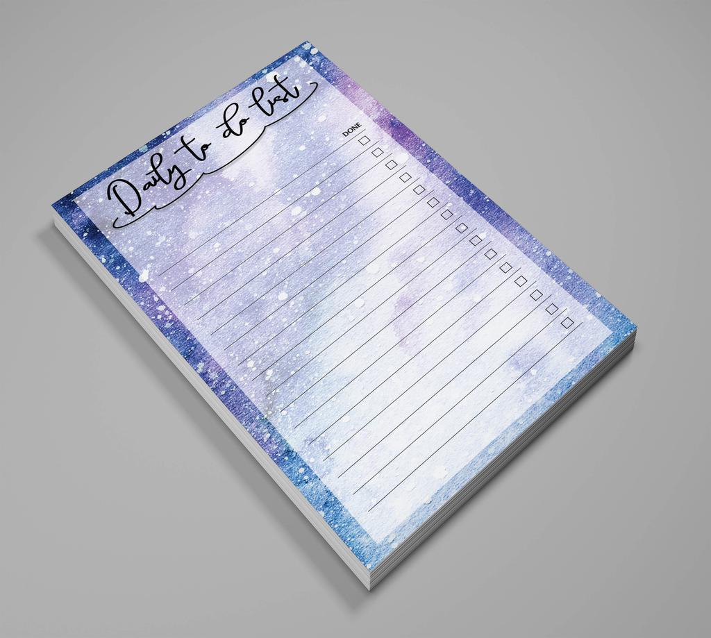 Inkdotpot Daily Planner List Pad Notepads Memo Pad, Undated To-Do List Tear Off Pad - 4.5 X 7.5 Inches (50 Sheets) Organizer