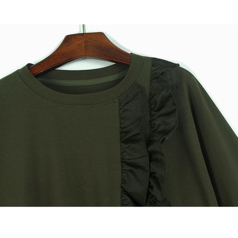 Xitao Lässiger Stil O-Ausschnitt Weites Damen T-Shirt Top GJ1236