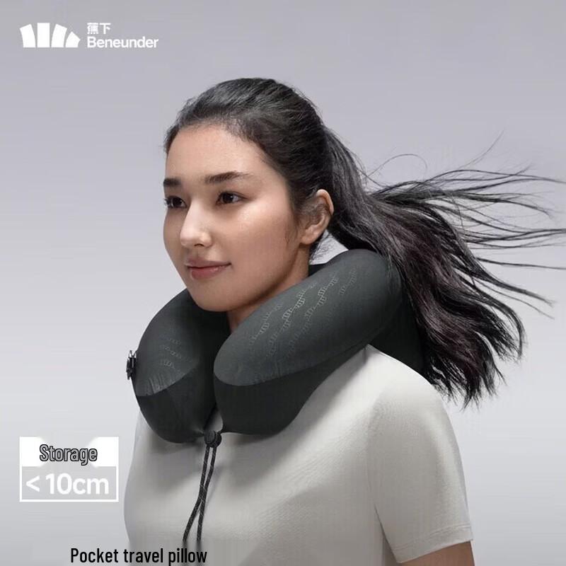 Beneunder Portable Inflatable U-shaped Neck Pillow