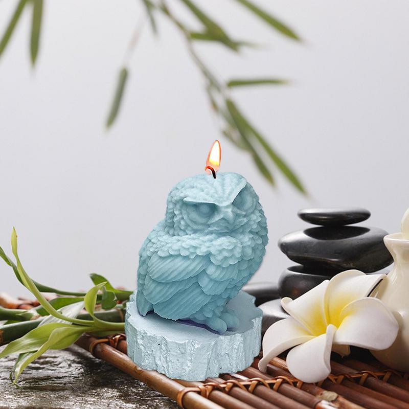 3D Owl Silicone Molds Easy Release Owl Candle Soap Mold Silicone Owl Mold For Chocolate Candy Cake Decor Candle Soap Clay