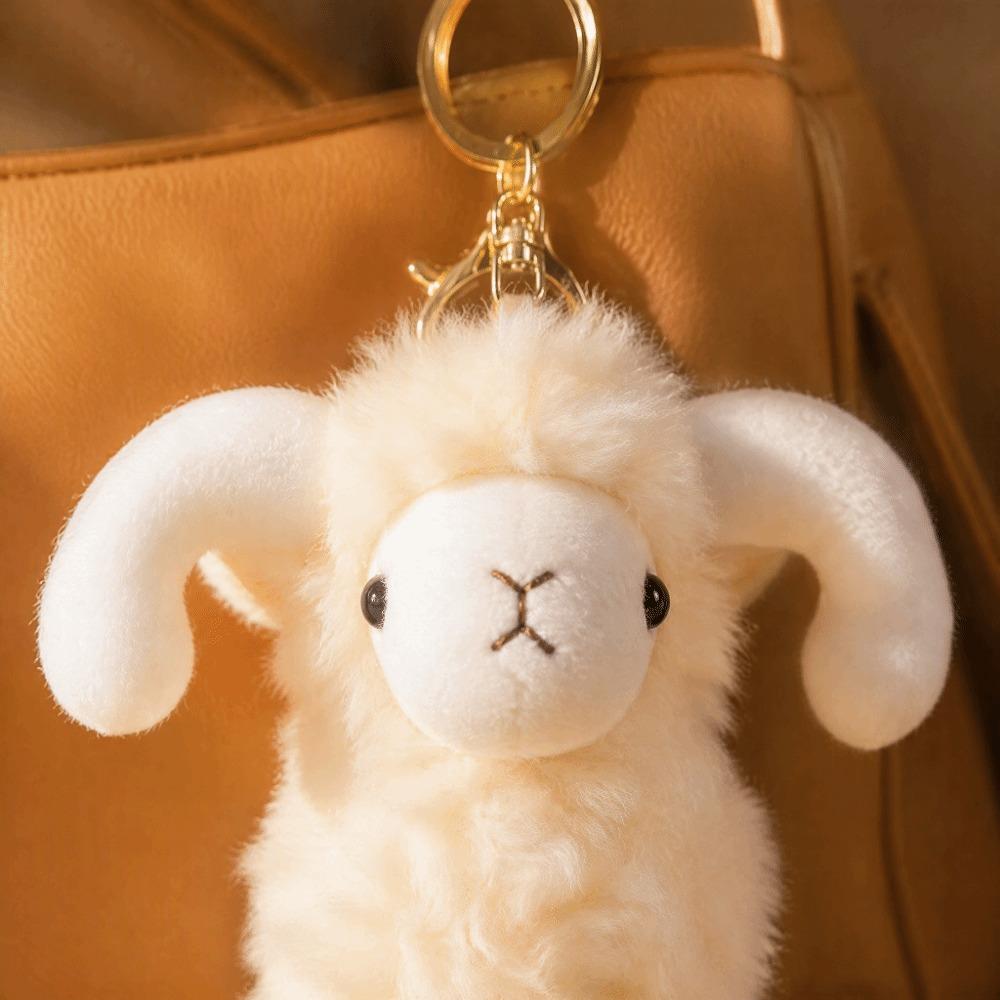Soft Plush Keychain Fluffy Bag Charm Trend Sheep Pendant  Daily