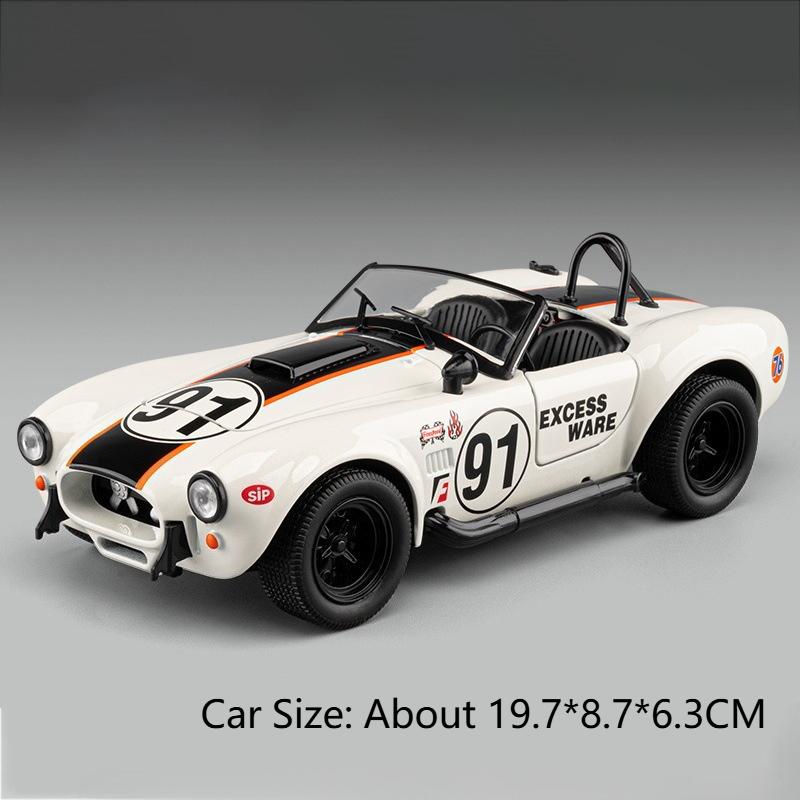 

Scale 1:22 C8 Cobra Roadster Car Model Toy Doors Opened Pull Back Models Sound Light Front Wheel Steer Living Room Decorations