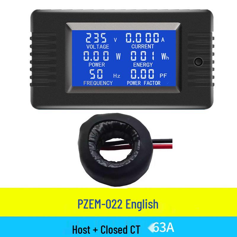 Peacefair AC Digital Power Tester: Multifunction Voltage, Current, Power, Frequency, and Energy Meter.