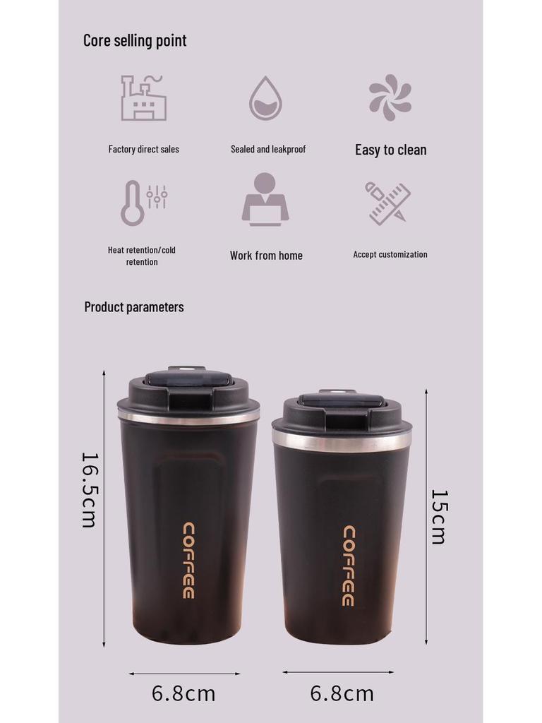 Smart Temperature Stainless Steel Coffee & Travel Cup - Women's Insulated Portable Outdoor Water Cup