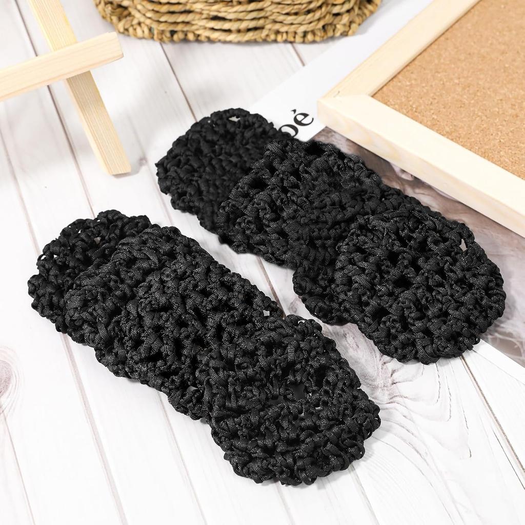HAIR WALA™ 03 PCs Hair Nets Invisible Knit Hairnets for Ballet and Dance - Elastic Edge Mesh Hair Bun Holders and Skating Snoods for Girls