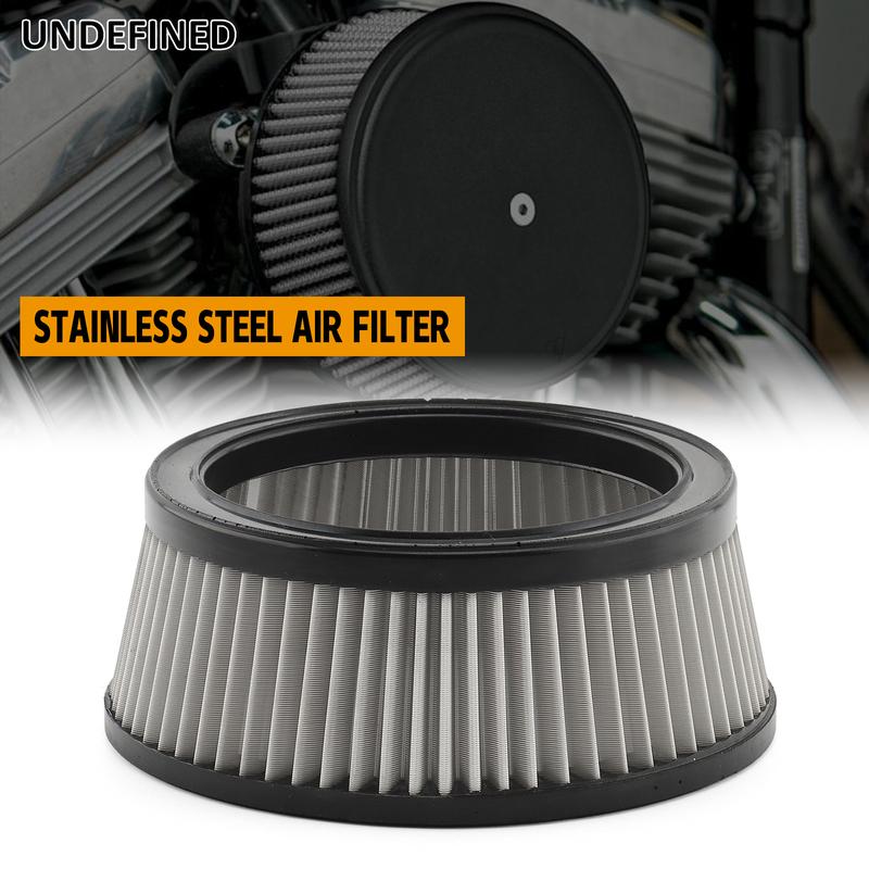 Motorcycle Air Filter Intake Cleaner Stainless Steel Repalecment Element For Harley Touring Sportster 883 Dyna Softail Road King