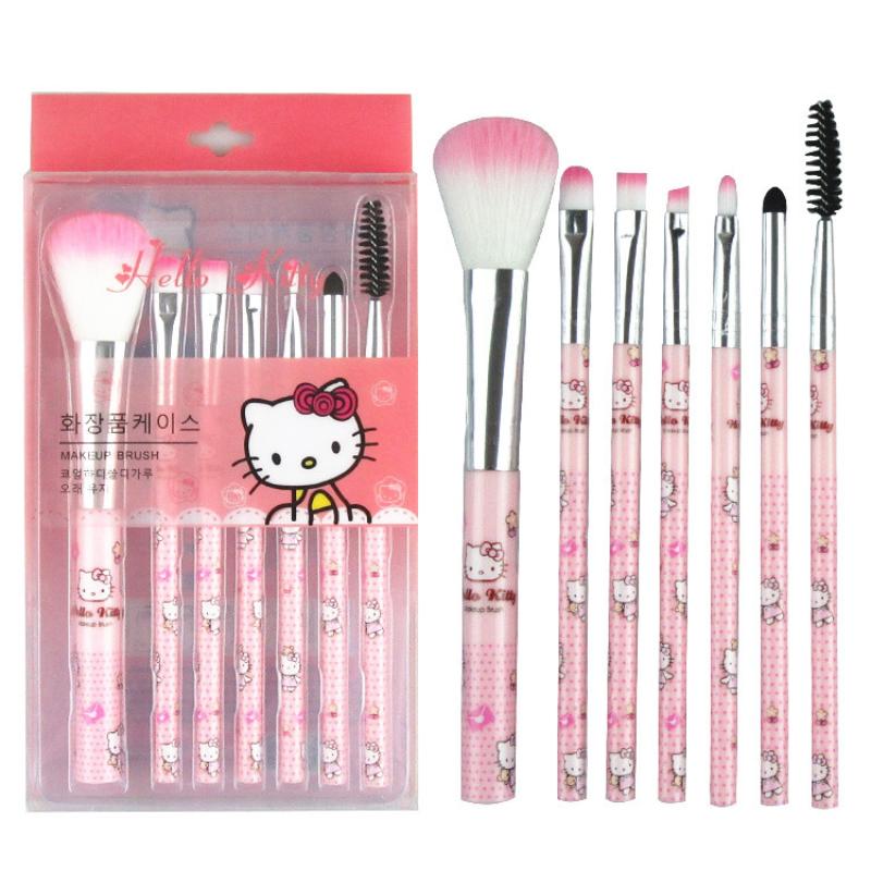 Sanrio Make-up Pinsel Set Hello Kitty Lidschatten Foundation Rouge Pinsel Damen Kosmetik Beauty Werkzeuge Set Mädchen Geburtstagsgeschenk mit Box