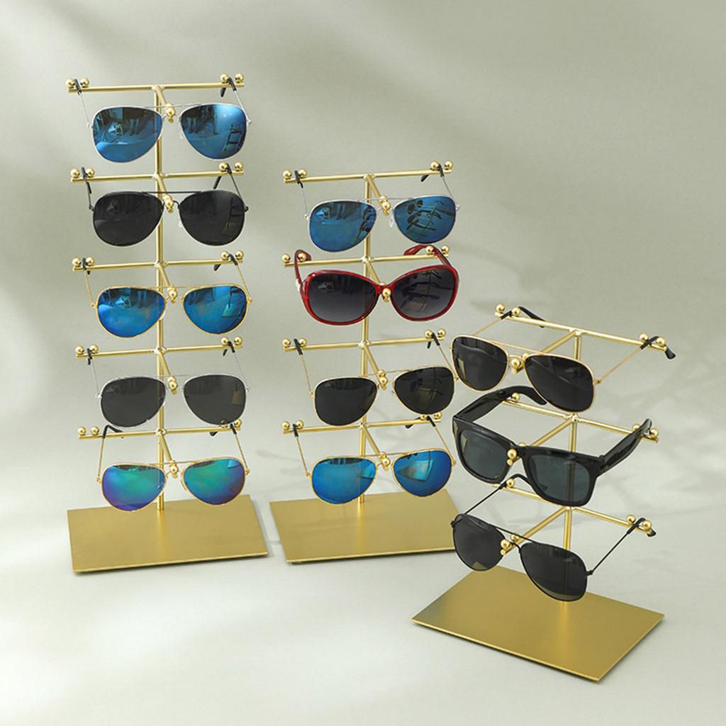 Countertop Sunglasses Organiser Stand Space Saving Eyeglasses Holder Eyewear Display Rack for Table or Dresser