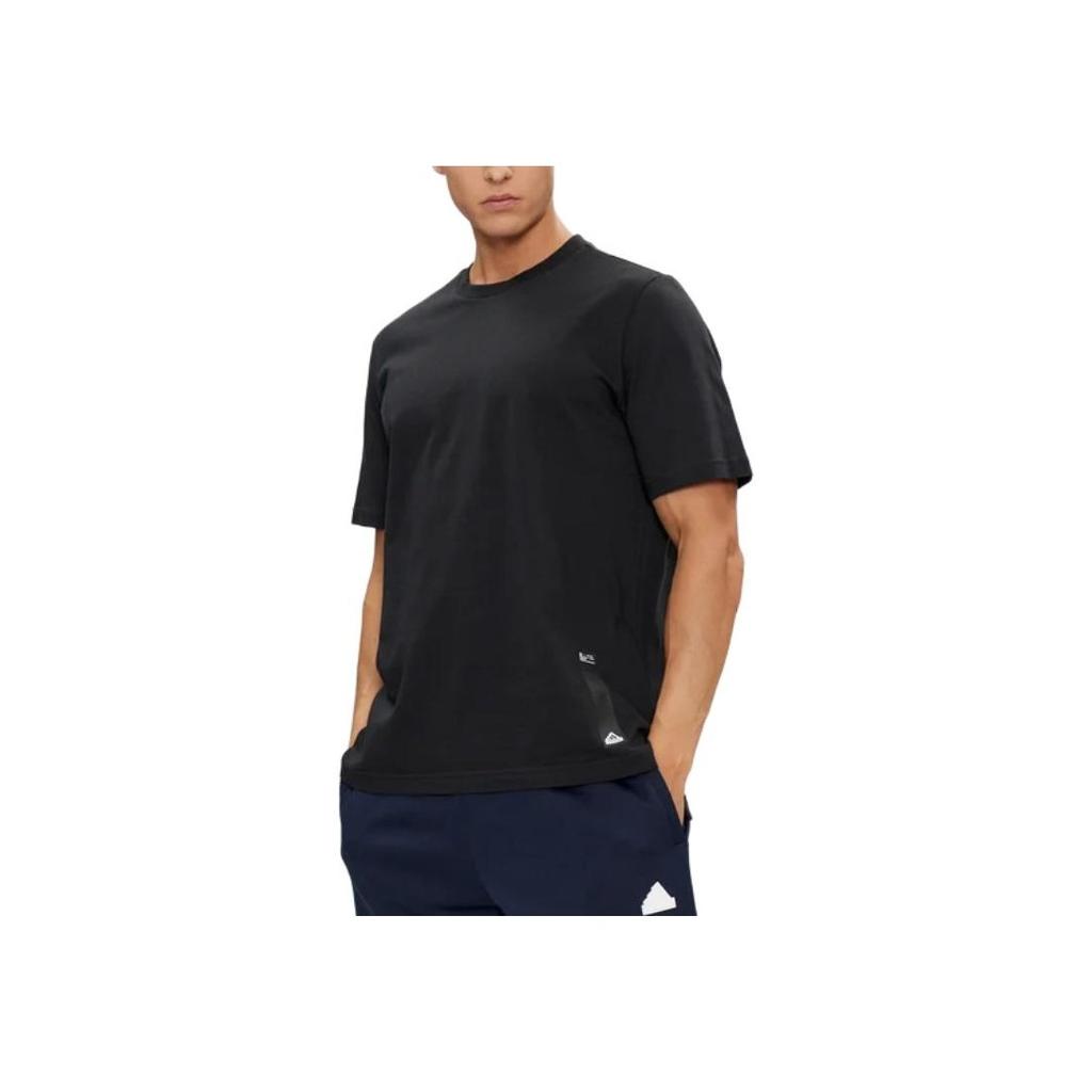 Adidas City Escape Split-Hem Floral Print Sports Casual Short-Sleeve T-Shirt Men Tops Black II3479