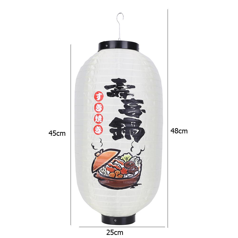 Cloth Decorative Lanterns Waterproof Without Light Outdoor Lanterns Long-term Use Hook 2 Sides Painting for Holiday Decoration