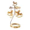 Rotating Candle Holder Thermal Spinning Candlestick Holder Round Revolving Lantern Dream Decoration Candle Tea Light Holder
