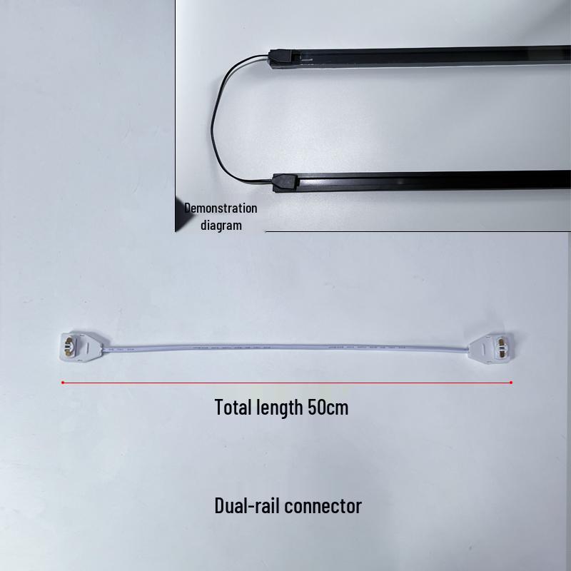 Copper Rail LED Plant Spotlight: Universal Aluminum Track Light Connector, 0.5m Rail
