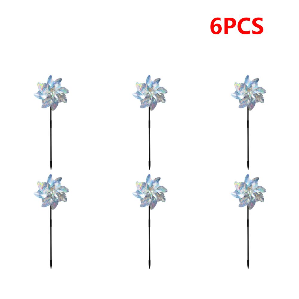 Garden Reflective Windmills Fruit Decoration Bird Repellent Children Kids Easy Installation for Outdoor Garden Lawn Yard
