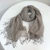 Japanese Rain Dew Linen Primary Color Scarf, Light Women'S Sunscreen Scarf