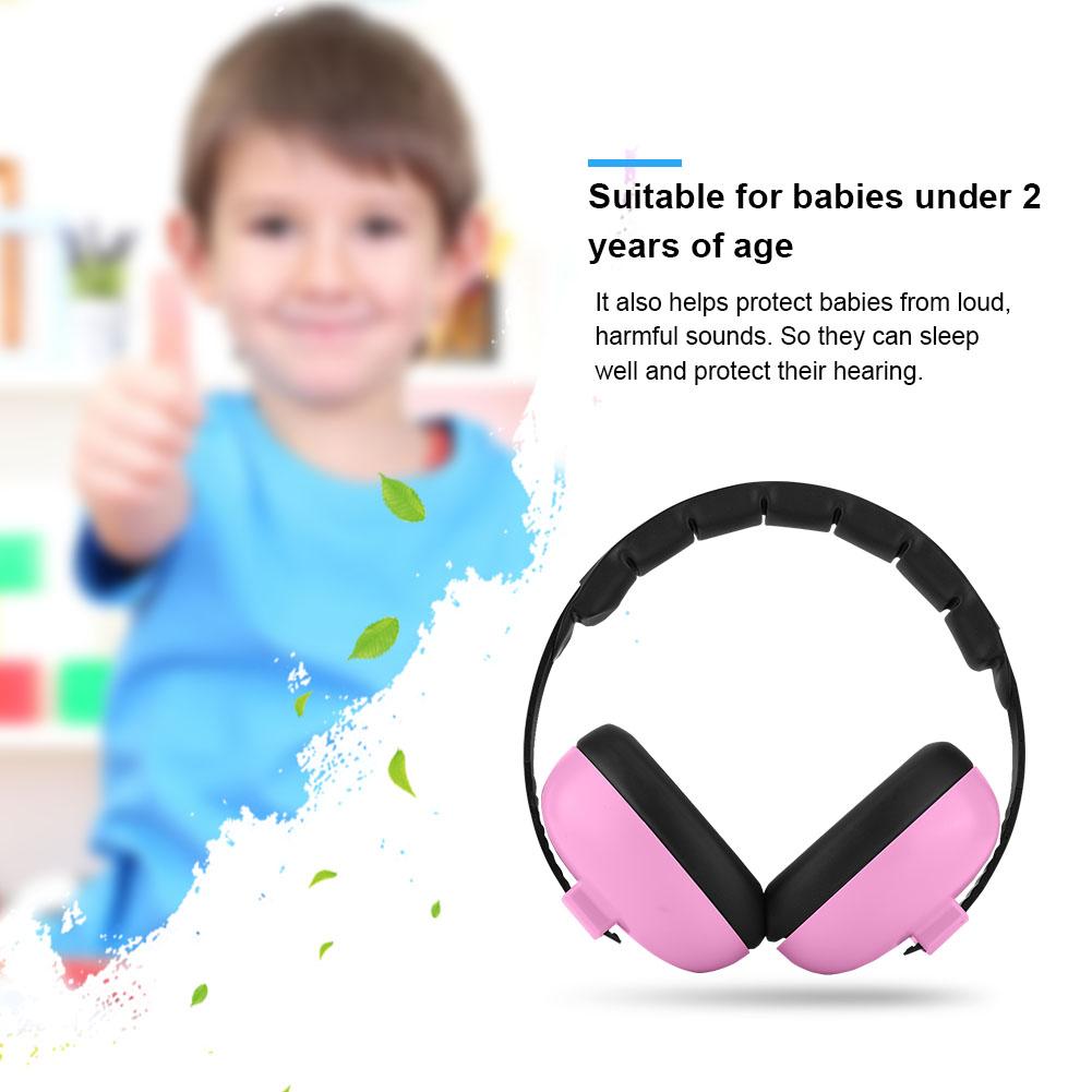 Baby Øreklokker Støyisolerende Øreklokker for Barn Babyens Ørebeskytter Hodetelefon (Rosa)