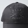 AVIREX ARMY Military Embroidered Baseball Cap for Men Free US BASE 6-Panel Low-Profile (JP, Alphabet, Size, Charcoal)