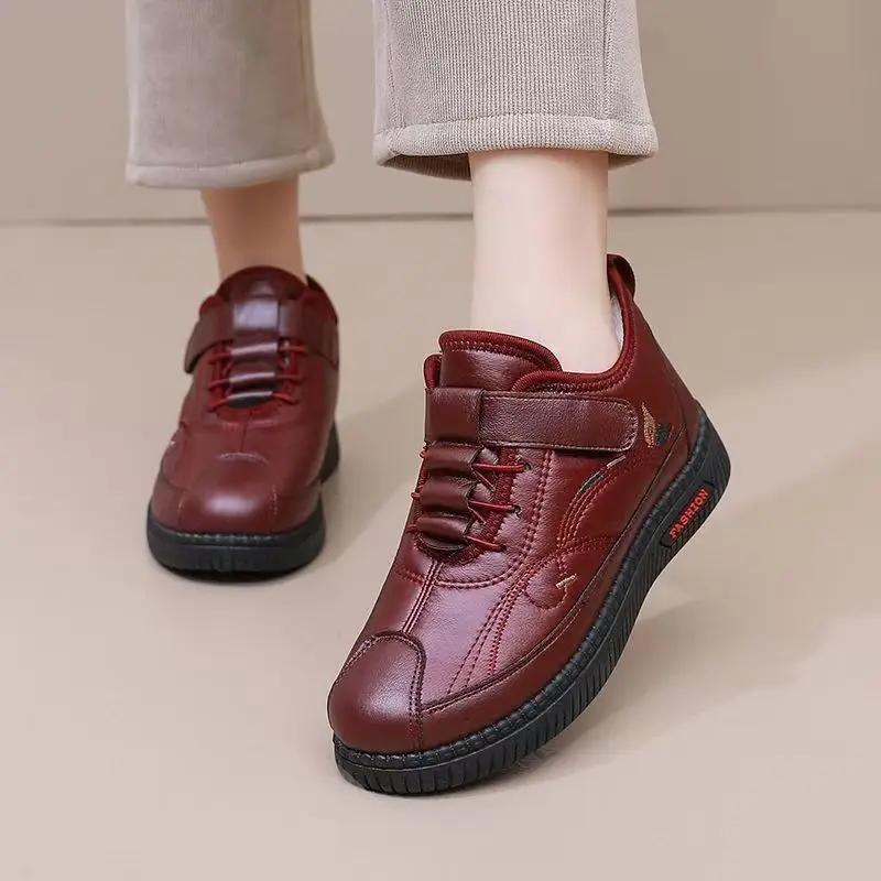 2025 New Winter Women's Cotton Boots Anti slip Comfortable Cotton Shoes Warm Outdoor Anti slip Women's Shoes Zapatos de Mujer