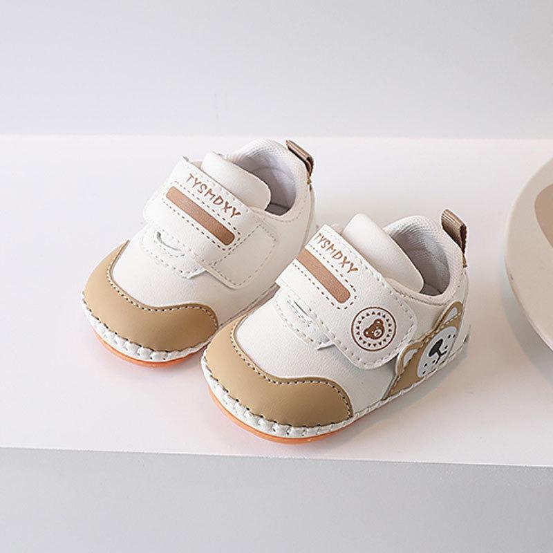 

Infant Soft-Sole First Walkers New Season Baby Shoes for 0-18 Months, Trendy Cartoon Style Unisex Toddler Sneakers 18 хакі