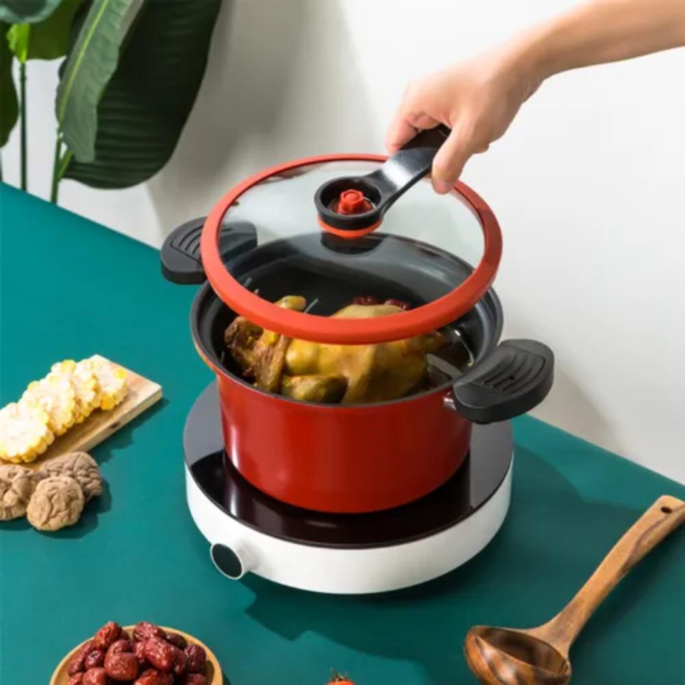 With Non-stick Coating 3.5L Pressure Cooker Lid Soup Pot Multi-function Simmering Pot  Gas Stove