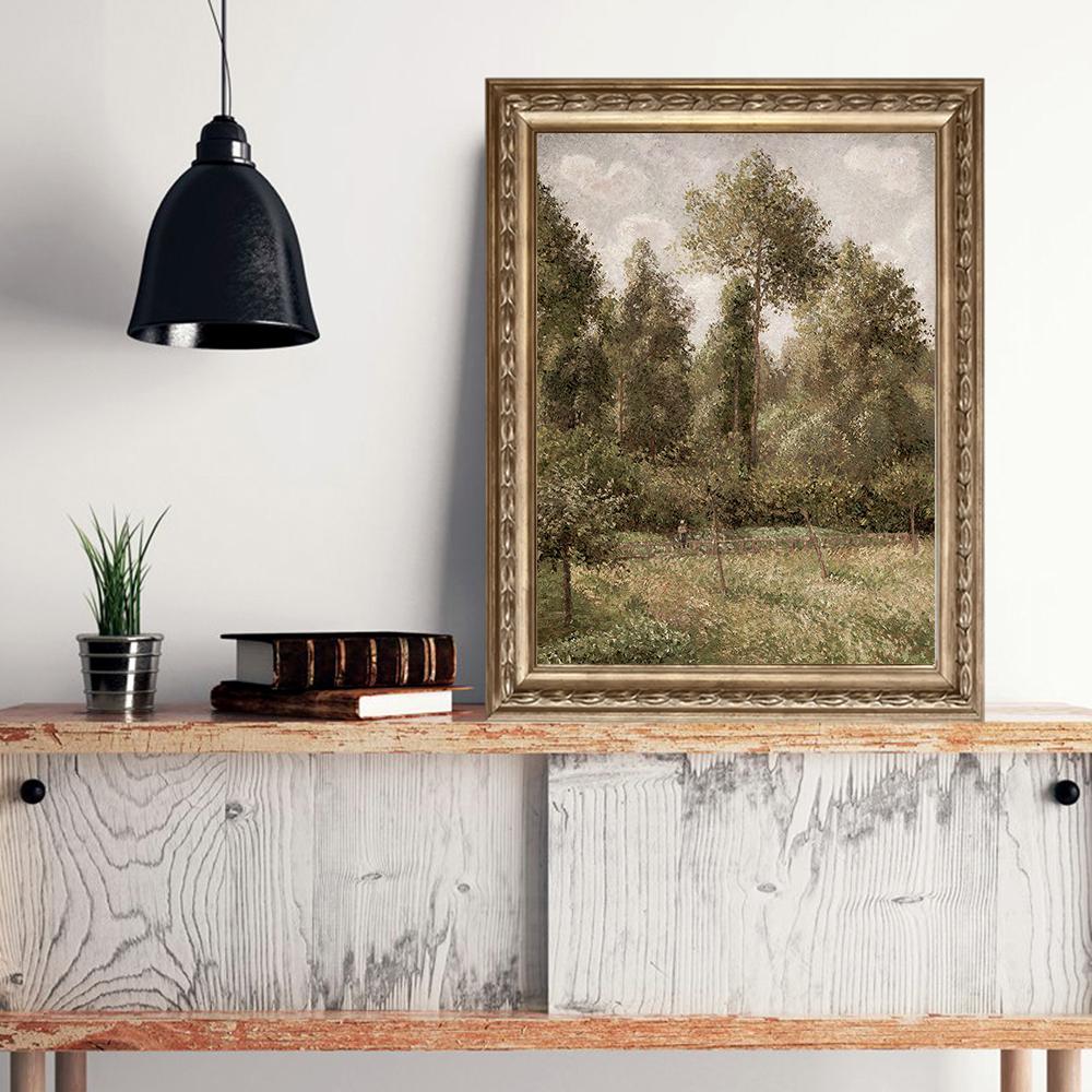 Vintage Neutral Gallery Wall Art European Mountain Lake Landscape Poster And Print Nordic Canvas Painting Living Room Home Decor