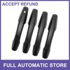 Car Door Handle Cover Trim for Honda Civic 06-11 Carbon Fiber Black