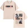 Leon Kennedy Resident Evil Graphic T Shirt Mens Women Vintage Summer High Quality Oversized Top 100 Cotton Tshirt Streetwear